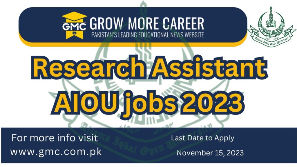 Research Assistant Aiou Jobs 2023