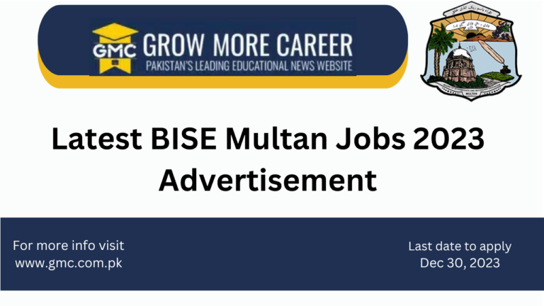 Latest Bise Multan Jobs 2023