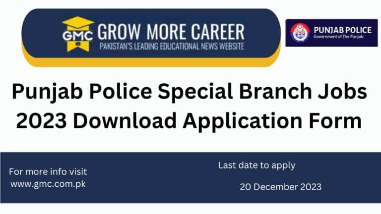 Punjab Police Special Branch Jobs 2023