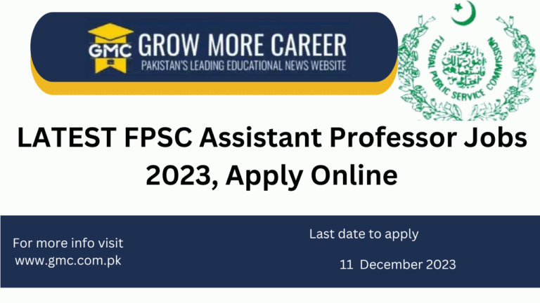 Fpsc Assistant Professor Jobs