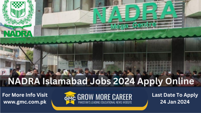 Nadra Islamabad Jobs 2024 Apply Online