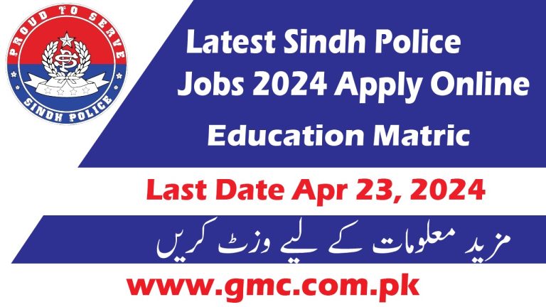 Latest Sindh Police Jobs 2024 Apply Online