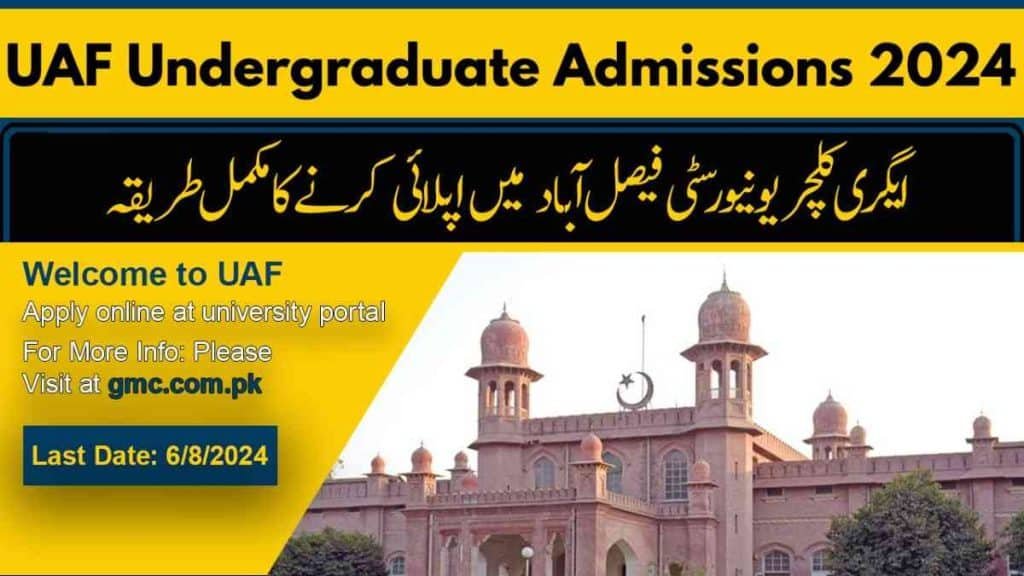 Undergraduate Admissions Open At University Of Agriculture Faisalabad (Uaf)