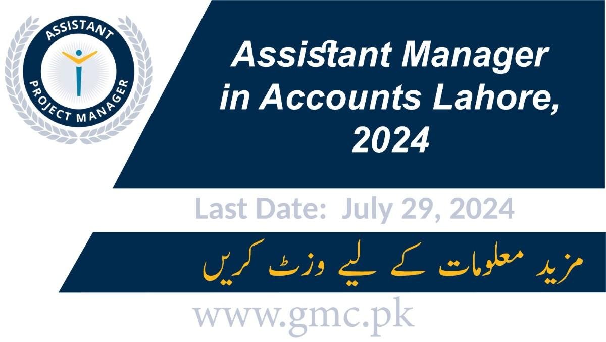 Jobs for Assistant Manager in Accounts-Lahore, July 2024