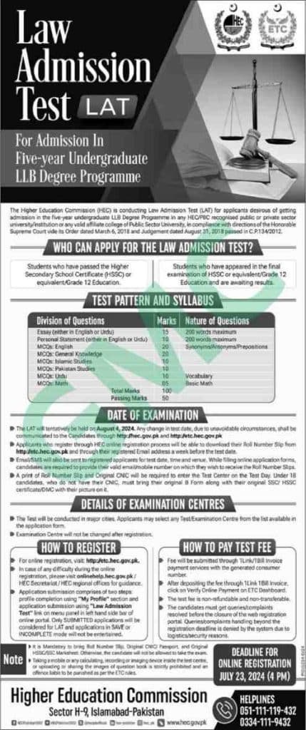 Law Admission Test (Lat) 2024: Your Gateway To Legal Excellence