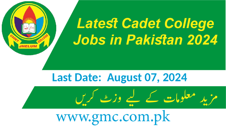 Latest Cadet College Jobs In Pakistan 2024