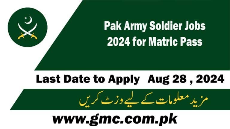 Pak Army Soldier Jobs 2024 For Matric Pass