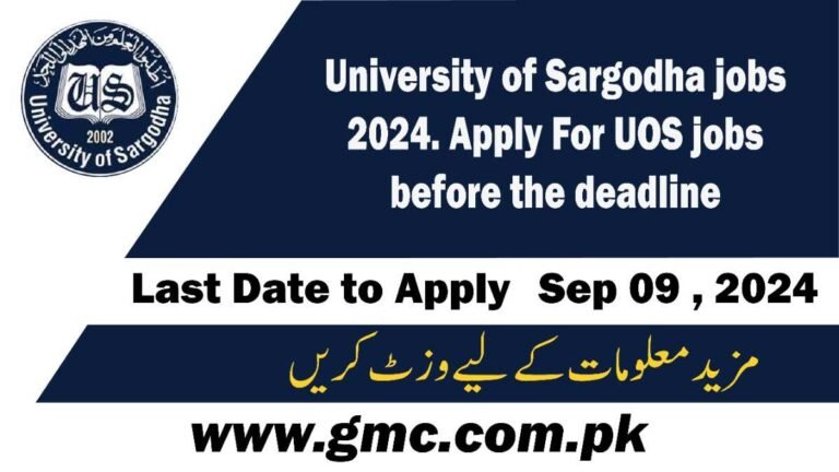 University Of Sargodha Jobs 2024