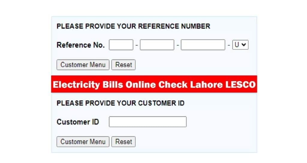 Electricity Bills Online Check Lahore Lesco