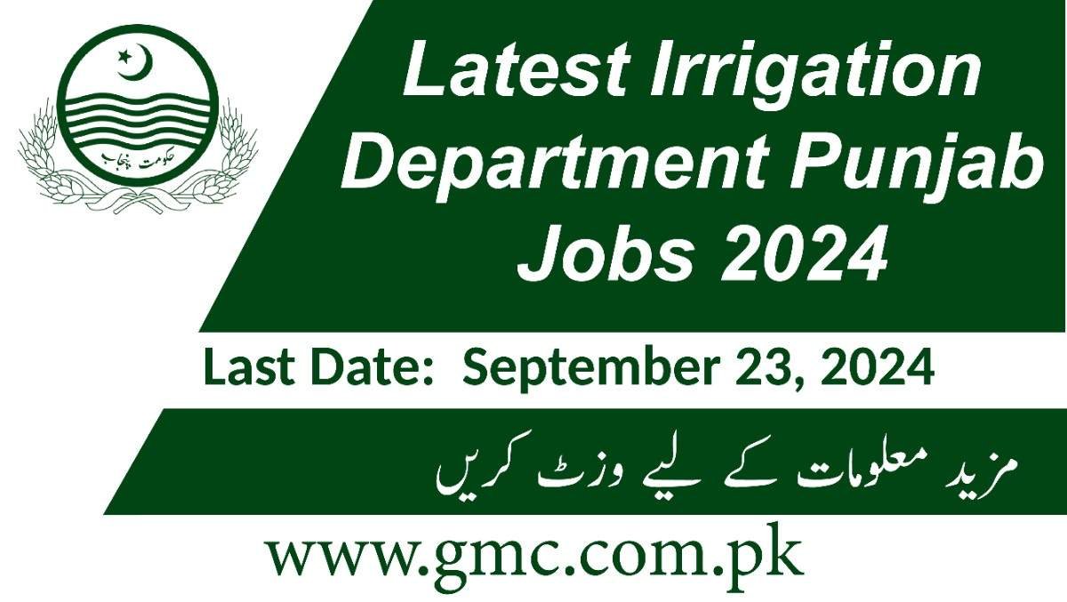 Latest Irrigation Department Punjab Jobs 2024