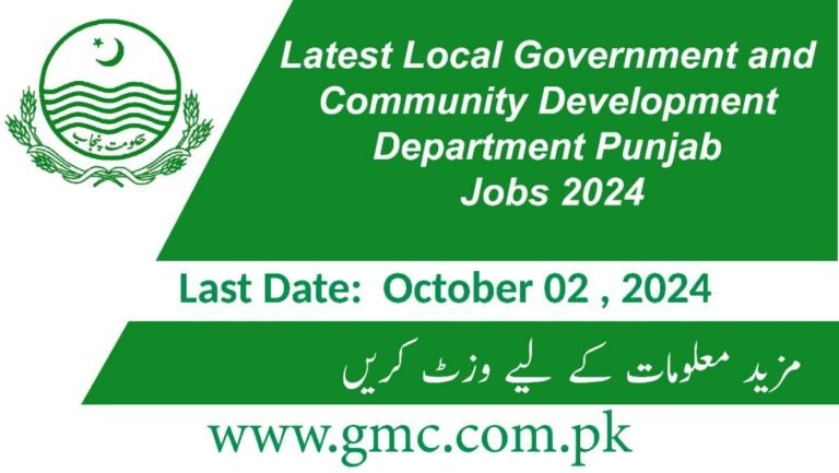 Latest Local Government And Community Development Department Punjab Jobs 2024