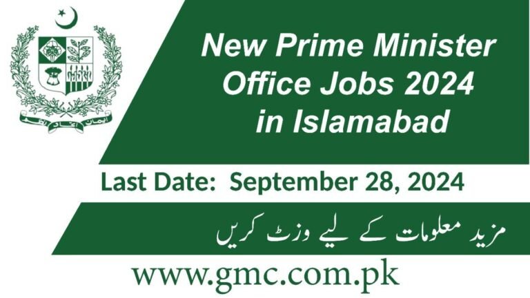 New Prime Minister Office Jobs 2024 In Islamabad