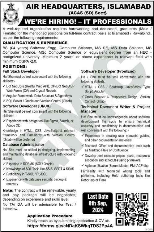 Pakistan Airforce Paf Jobs 2024 Advertisement