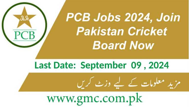 Pcb Jobs 2024, Join Pakistan Cricket Board Now!