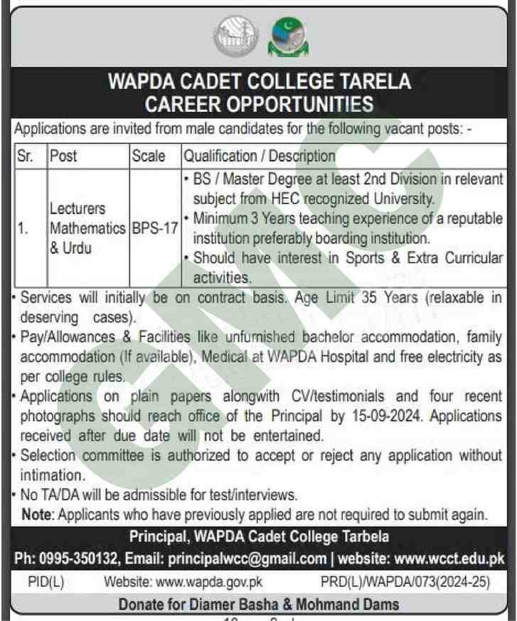 Wapda Jobs 2024 Advertisement