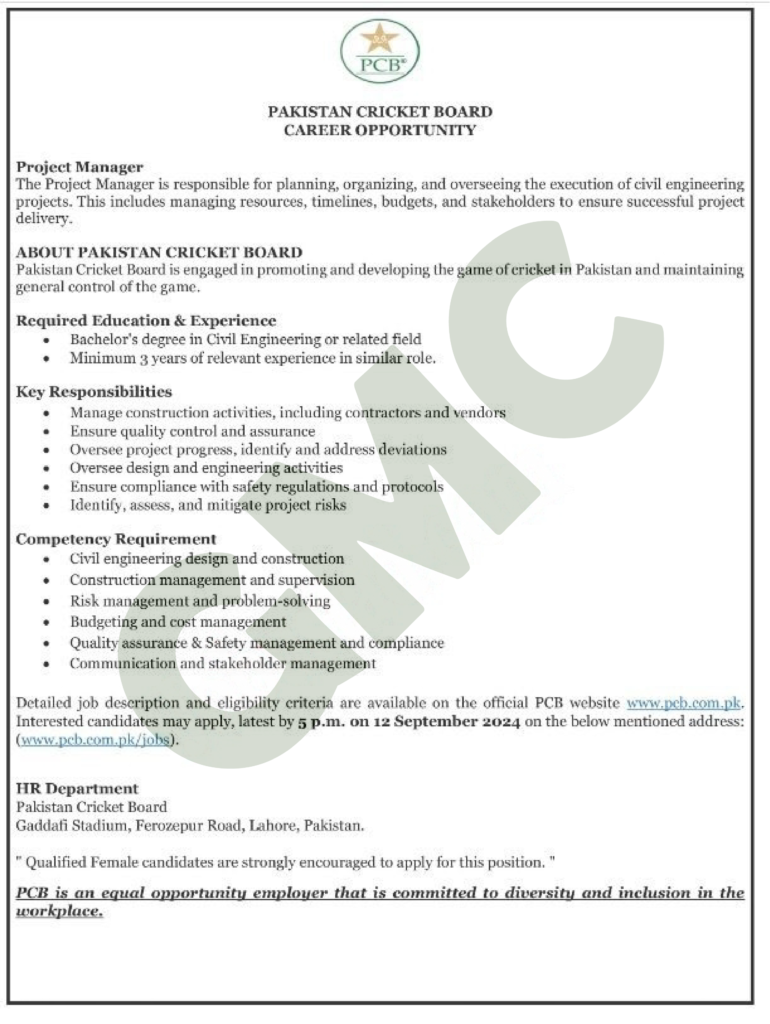 Pcb Jobs 2024 Advertisement