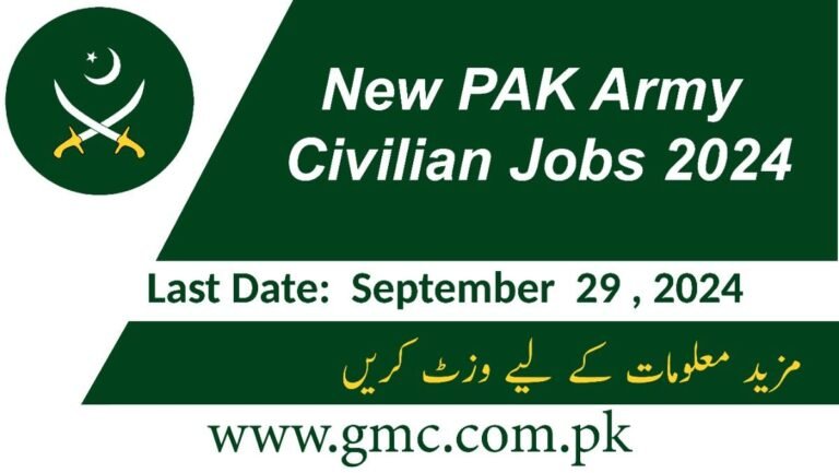 New Pak Army Civilian Jobs 2024