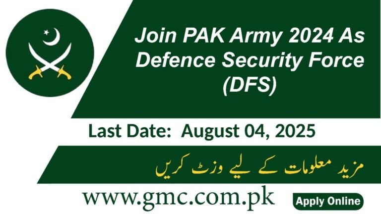 Join Pak Army 2024 As Defence Security Force (Dfs) | Apply Online | Laste Date