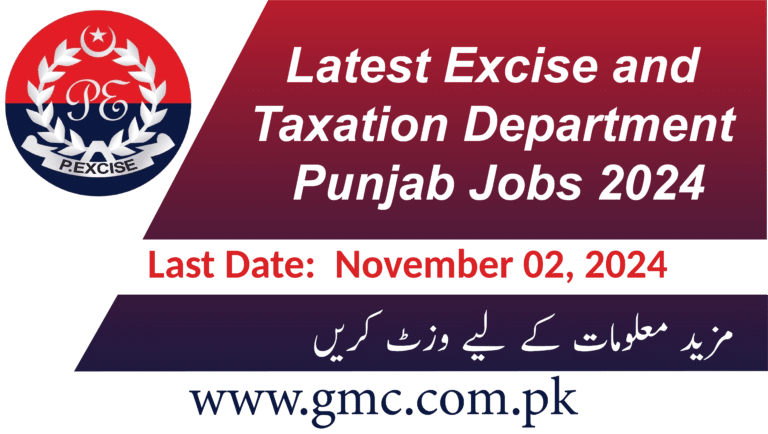 Latest Excise And Taxation Department Punjab Jobs 2024