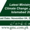 Latest Ministry Of Climate Change Jobs In Islamabad 2024