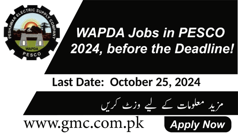 Wapda Jobs In Pesco 2024