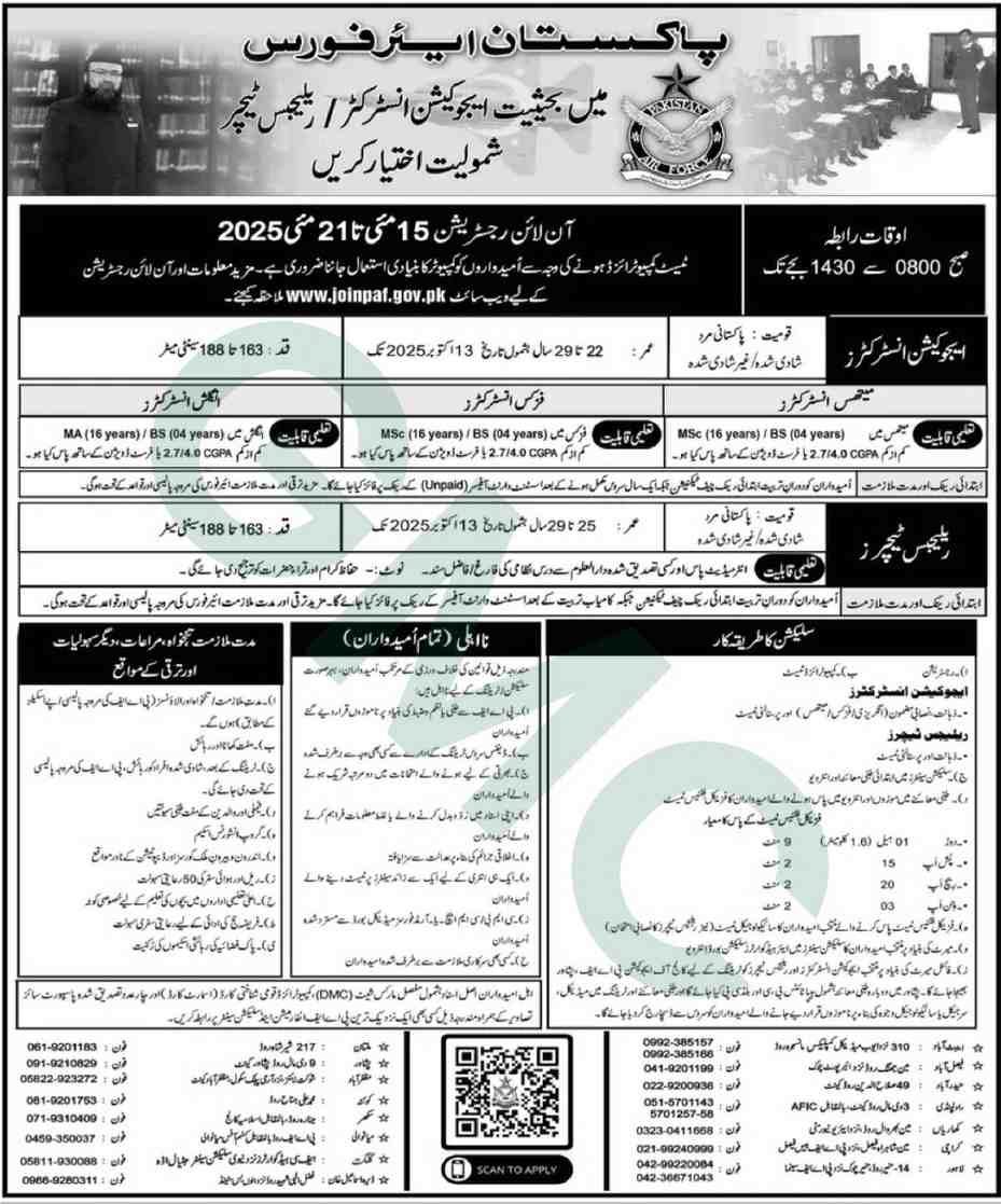 Join PAF | Pakistan Air Force Jobs Online Registration 2025 Complete Guide